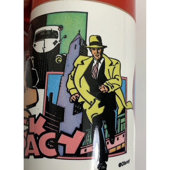 Vintage Dick Tracy Thermos Cup Disney Aladdin 1980s 80s VTG with Lid - Picture 7 of 12